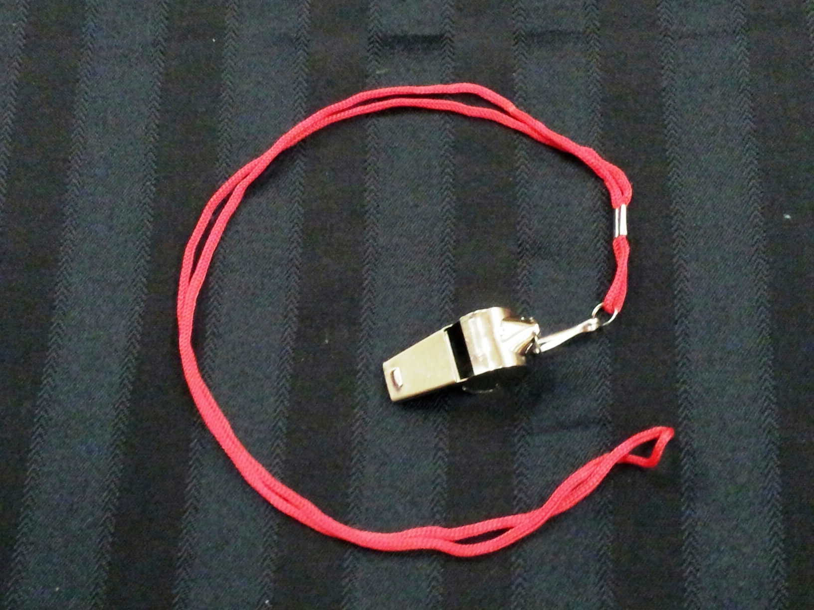 Metal Whistle with Cord (Single Unit)