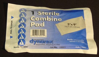 5" x 9" Sterile Abdominal (Combine) Pad